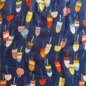 Preppy Nautical Scarf With Buoys, Flags &  Ropes on a Blue Background 72” X 36”